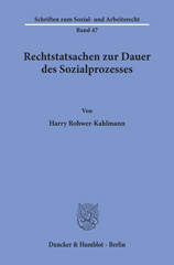 eBook, Rechtstatsachen zur Dauer des Sozialprozesses., Rohwer-Kahlmann, Harry, Duncker & Humblot
