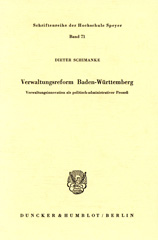 E-book, Verwaltungsreform Baden-Württemberg. : Verwaltungsinnovation als politisch-administrativer Prozeß., Duncker & Humblot