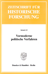 E-book, Vormoderne politische Verfahren., Duncker & Humblot