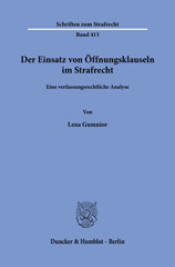 E-book, Der Einsatz von Öffnungsklauseln im Strafrecht. : Eine verfassungsrechtliche Analyse., Duncker & Humblot