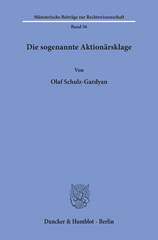 E-book, Die sogenannte Aktionärsklage., Schulz-Gardyan, Olaf, Duncker & Humblot
