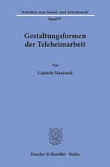 E-book, Gestaltungsformen der Teleheimarbeit., Waniorek, Gabriele, Duncker & Humblot