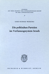 E-book, Die politischen Parteien im Verfassungssystem Israels., Duncker & Humblot