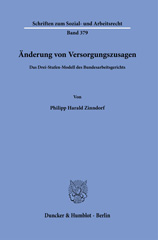 eBook, Änderung von Versorgungszusagen. : Das Drei-Stufen-Modell des Bundesarbeitsgerichts., Zinndorf, Philipp Harald, Duncker & Humblot
