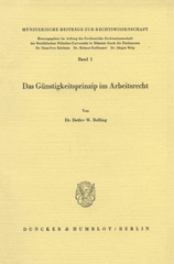E-book, Das Günstigkeitsprinzip im Arbeitsrecht., Duncker & Humblot