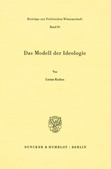 E-book, Das Modell der Ideologie., Kudera, Lucian, Duncker & Humblot