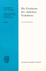 E-book, Die Evolution des sittlichen Verhaltens., Duncker & Humblot