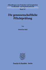 E-book, Die genossenschaftliche Pflichtprüfung., Reif, Sebastian, Duncker & Humblot