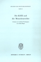 E-book, Die KSZE und die Menschenrechte. : Politische und rechtliche Überlegungen zur zweiten Etappe, Duncker & Humblot