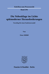E-book, Die Nebenklage im Lichte spätmoderner Herausforderungen. : Vorschlag für einen Funktionswandel., Ahlfeld, Gesa, Duncker & Humblot