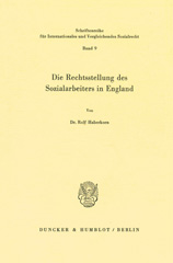 E-book, Die Rechtstellung des Sozialarbeiters in England., Duncker & Humblot