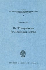 E-book, Die Weltorganisation für Meteorologie (WMO)., Duncker & Humblot