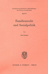 E-book, Familienrecht und Sozialpolitik., Eekelaar, John, Duncker & Humblot