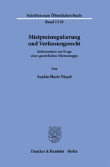 E-book, Mietpreisregulierung und Verfassungsrecht. : Insbesondere zur Frage eines gesetzlichen Mietenstopps., Duncker & Humblot