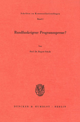 E-book, Rundfunkeigene Programmpresse?, Duncker & Humblot