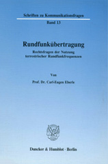 E-book, Rundfunkübertragung. : Rechtsfragen der Nutzung terrestrischer Rundfunkfrequenzen., Duncker & Humblot