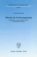 E-book, Toleranz als Verfassungsprinzip. : Prolegomena zu einer rechtlichen Theorie des pluralistischen Staates., Duncker & Humblot