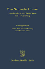 E-book, Vom Nutzen der Historie. : Festschrift für Hans-Christof Kraus zum 65. Geburtstag, Duncker & Humblot