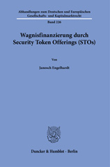 E-book, Wagnisfinanzierung durch Security Token Offerings (STOs)., Duncker & Humblot