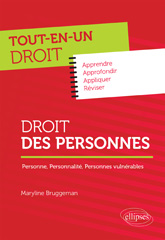 E-book, Droit des personnes : Personne, Personnalité, Personnes vulnérables, Bruggeman, Maryline, Édition Marketing Ellipses