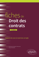 E-book, Fiches de Droit des contrats, Édition Marketing Ellipses