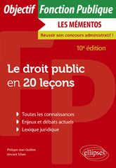 eBook, Le droit public en 20 leçons, Quillien, Philippe-Jean, Édition Marketing Ellipses