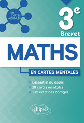 eBook, Mathématiques : Troisième : 28 cartes mentales et 102 exercices corrigés, Édition Marketing Ellipses