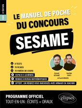 E-book, Le Manuel de POCHE du concours SESAME : Programme officiel : écrits + oraux, Édition Marketing Ellipses