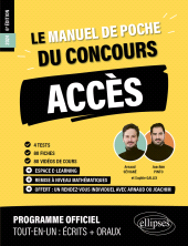 E-book, Le Manuel de POCHE du concours ACCES : Programme officiel : écrits + oraux, Édition Marketing Ellipses