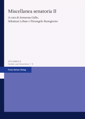 eBook, Miscellanea senatoria. Vol. 2, Franz Steiner Verlag GmbH
