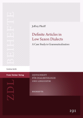 E-book, Definite Articles in Low Saxon Dialects : A Case Study in Grammaticalization, Franz Steiner Verlag GmbH