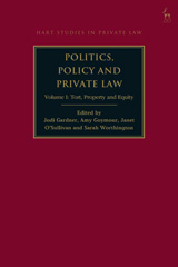 eBook, Politics, Policy and Private Law : Tort, Property and Equity, Hart Publishing