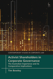 E-book, Activist Shareholders in Corporate Governance : The Australian Experience and its Comparative Implications, Hart Publishing