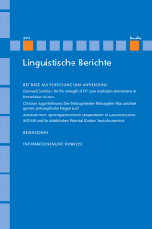 E-book, Linguistische Berichte Heft 274, Helmut Buske Verlag