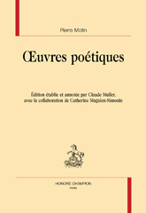 eBook, Œuvres poétiques, Motin, Pierre, Honoré Champion