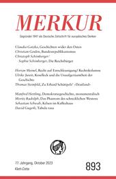 E-book, MERKUR 10/2023 : Nr. 893, Heft 10, Oktober 2023, Klett-Cotta