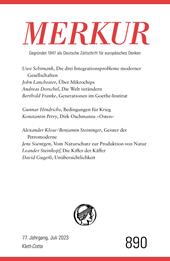 E-book, MERKUR 7/2023 : Nr. 890, Heft 7, Juli 2023, Klett-Cotta