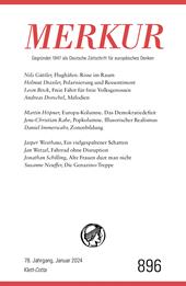 E-book, MERKUR 1/2024, Jg.78 : Nr. 896, Heft 01, Januar 2024, Klett-Cotta