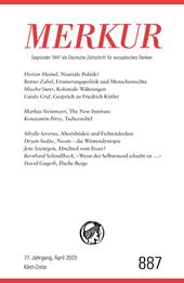 E-book, MERKUR 4/2023 : Nr. 887, Heft 4, April 2023, Klett-Cotta