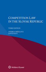 eBook, Competition Law in the Slovak Republic, Oršulová, Andrea, Wolters Kluwer