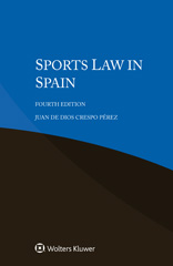 E-book, Sports Law in Spain, Crespo Pérez, Juan de Dios, Wolters Kluwer