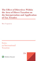 E-book, The Effect of Directives Within the Area of Direct Taxation on the Interpretation and Application of Tax Treaties, Wolters Kluwer