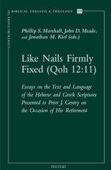 eBook, Like Nails Firmly Fixed (Qoh 12:11), Peeters Publishers