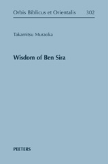 eBook, Wisdom of Ben Sira, Peeters Publishers