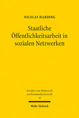 E-book, Staatliche Öffentlichkeitsarbeit in sozialen Netzwerken, Harding, Nicolas, Mohr Siebeck