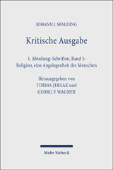 E-book, Kritische Ausgabe : Religion, eine Angelegenheit des Menschen, Spalding, Johann J., Mohr Siebeck