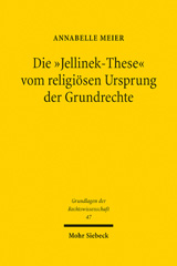 eBook, Die "Jellinek-These" vom religiösen Ursprung der Grundrechte, Mohr Siebeck
