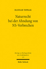 eBook, Naturrecht bei der Ahndung von NS-Verbrechen : Eine Untersuchung deutscher Strafrechtsprechung (1945-2020), Mohr Siebeck