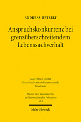 E-book, Anspruchskonkurrenz bei grenzüberschreitendem Lebenssachverhalt, Mohr Siebeck