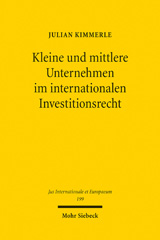 E-book, Kleine und mittlere Unternehmen im internationalen Investitionsrecht, Mohr Siebeck